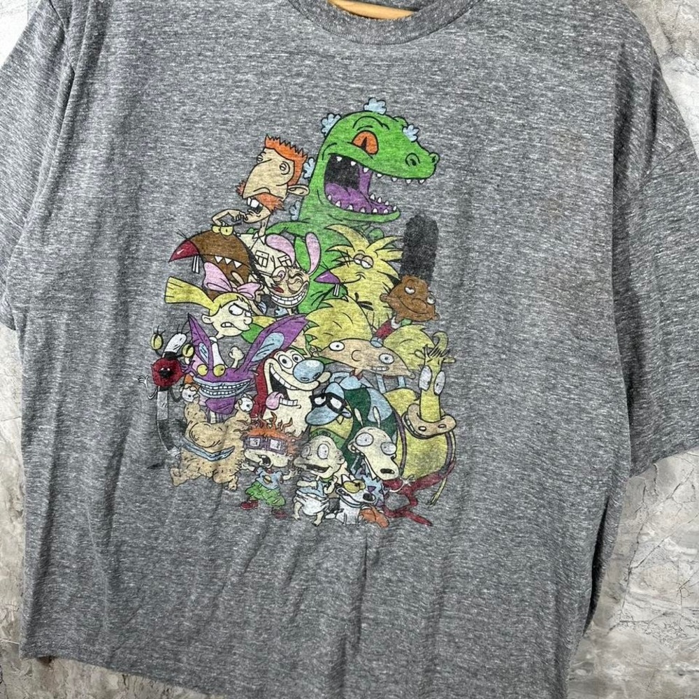Rugrats XL Gray T-shirt TV Show Cartoon Movie 90's Chuckie Angelica Tommy Susie - Picture 2 of 7